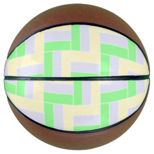 Pastell Rectangle Muster Weiße gestrichelte Linien Basketball