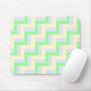 Pastell Rectangle Muster Weiße gestrichelte Linien Mousepad