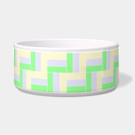 Pastell Rectangle Muster Weiße gestrichelte Linien Napf