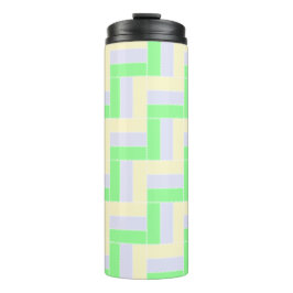 Pastell Rectangle Muster Weiße gestrichelte Linien Thermosbecher