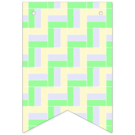 Pastell Rectangle Muster Weiße gestrichelte Linien Wimpelkette