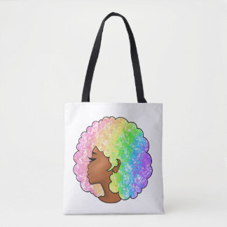 Pastell-Regenbogen-Afro-Porträt Groovy Retro Locke
