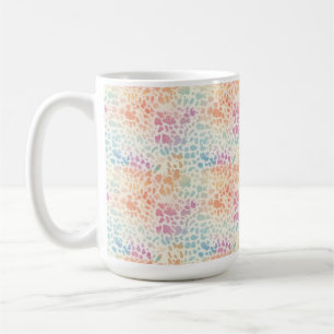 Pastell-Regenbogen-Aquarell-Leoparden-Druck Kaffeetasse