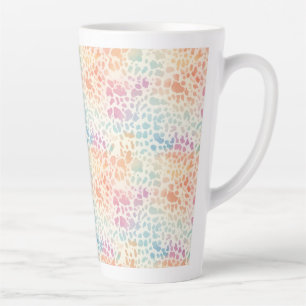 Pastell-Regenbogen-Aquarell-Leoparden-Druck Milchtasse