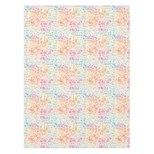 Pastell-Regenbogen-Aquarell-Leoparden-Druck Tischdecke