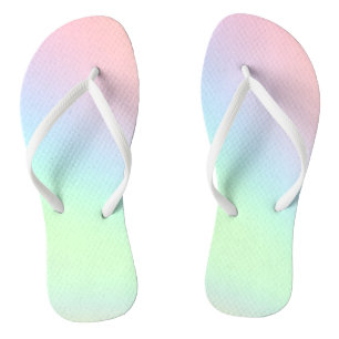 Pastell-Regenbogen der Farben Flip Flops
