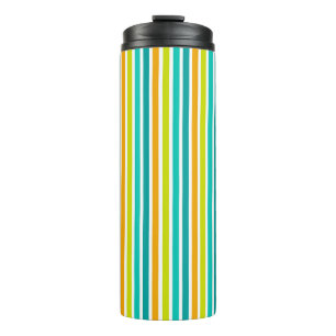 Pastell-Regenbogen-Farbige Sterne Schwarze Sternen Thermosbecher