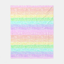 Pastell Regenbogen  Fleecedecke