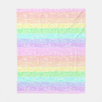 Pastell Regenbogen Fleecedecke