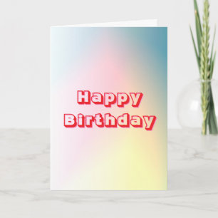 Pastell Regenbogen Geburtstag Karte
