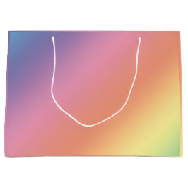 Pastell-Regenbogen-Geschenktasche Große Geschenktüte