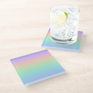 Pastell Regenbogen Glasuntersetzer