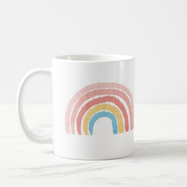 Pastell-Regenbogen Kaffeetasse (Links)