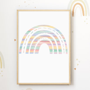 Pastell Regenbogen Kinderzimmer Poster Kids Raum D