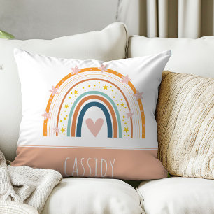 Pastell-Regenbogen Mädchen  Kissen