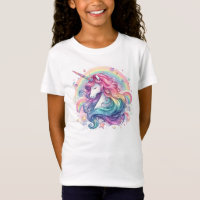 Pastell Regenbögen mit Einhorn