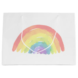 Pastell Regenbogen moderne Aquarellfarbe Große Geschenktüte