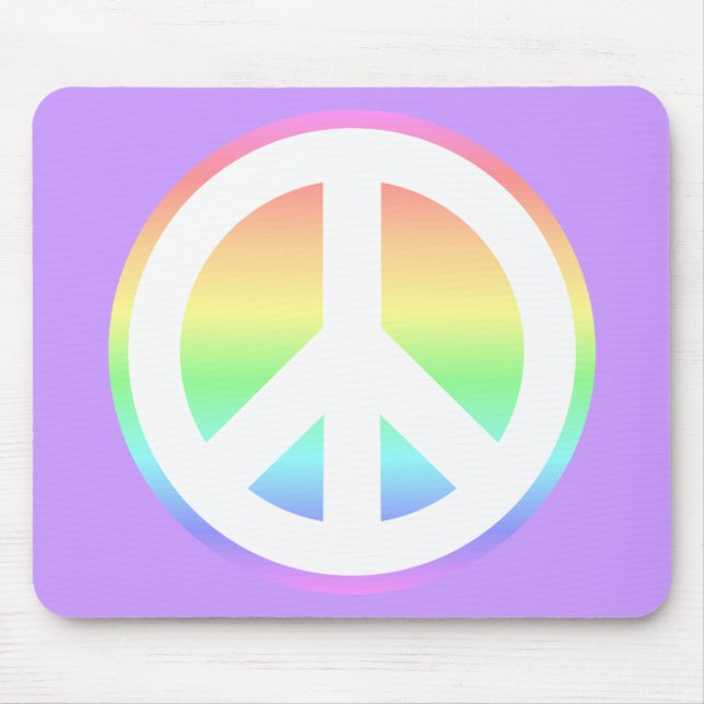 Pastell-Regenbogen Mousepad (Vorne)