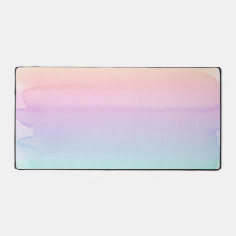 Pastell-Regenbogen-Ombre-Wasserfarbe-Ästhetik Schreibtischunterlage