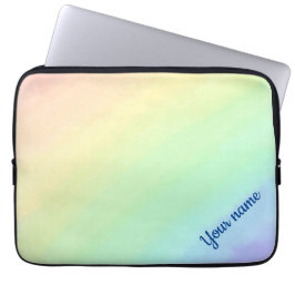 Pastell Regenbogen personalisierter Laptop-Ärmel Laptopschutzhülle