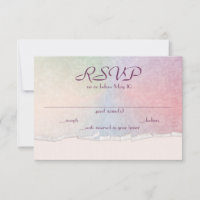 Pastell-Regenbogen-RSVP mit zerrissener Kante