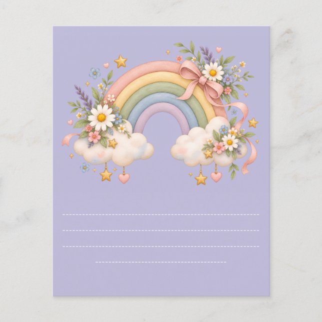 Pastell-Regenbogen-Schreibwaren  Flyer (Vorne)