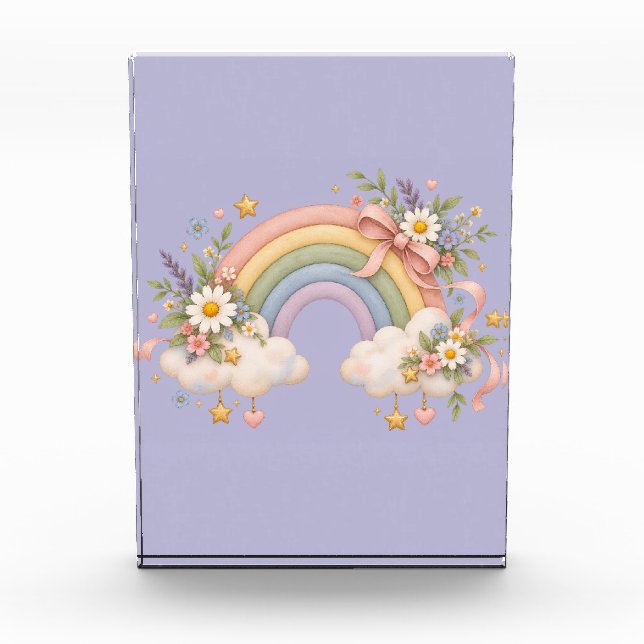 Pastell-Regenbogen-Schreibwaren  Fotoblock (Vorderseite)