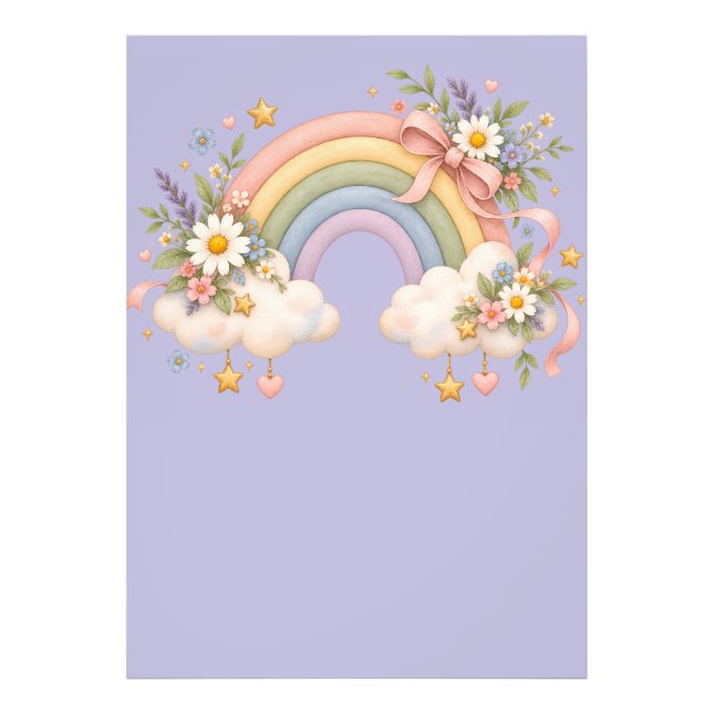Pastell-Regenbogen-Schreibwaren  Fotodruck (Vorne)