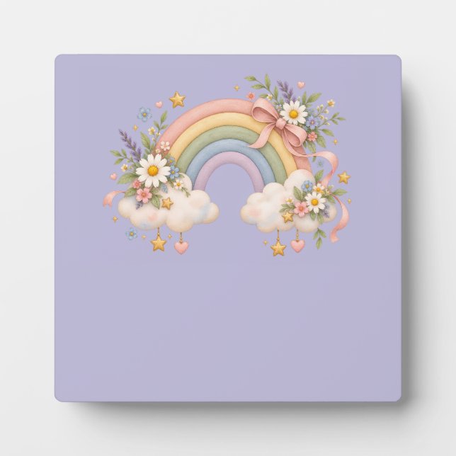 Pastell-Regenbogen-Schreibwaren  Fotoplatte (Vorderseite)
