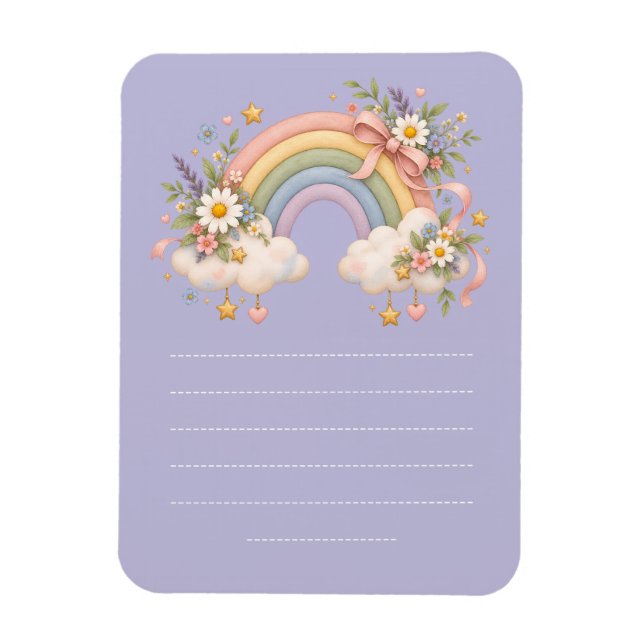 Pastell-Regenbogen-Schreibwaren  Magnet (Vertikal)