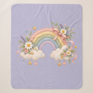 Pastell-Regenbogen-Schreibwaren Sherpadecke