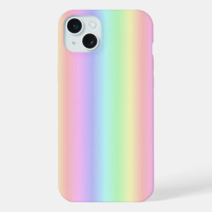 Pastell-Regenbogen-Streifen - Muster iPhone 15 Plus Hülle