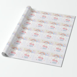 Pastell-Regenbogen-Tie-Dye-Geburtstag Geschenkpapier