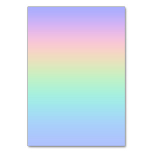 Pastell Regenbogen Tischnummer