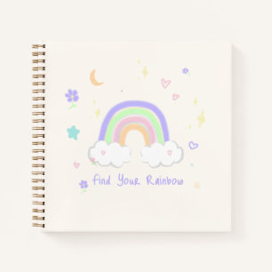 Pastell-Regenbogen-Träume Süßes Spiralnotizbuch Notizbuch