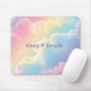 Pastell Regenbogen Träumerische Wolken Ästhetische Mousepad