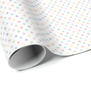 Pastell-Regenbogen-Tupfen für Babypartys  Geschenkpapier