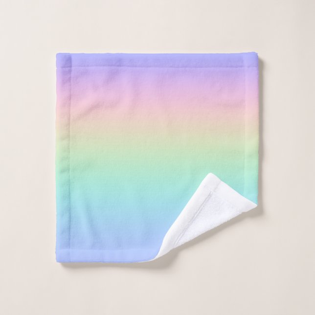 Pastell Regenbogen Waschlappen (Waschlappen)