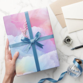 Pastell-Regenbogen-Weiche-Wolken-Mischung Abstrakt Geschenkpapier