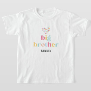 Pastell-Regenbogenfarben Baby Shower Großen Bruder T-Shirt