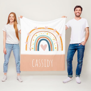 Pastell Regenbogenmädchen Fleecedecke