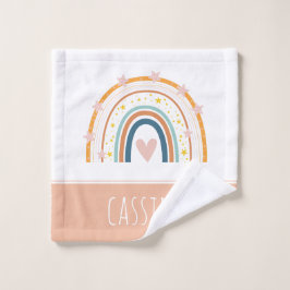 Pastell Regenbogenmädchen Waschlappen