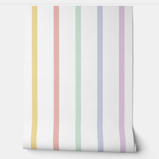 Pastell-Regenbogenstreifen Tapete (Abrollen)