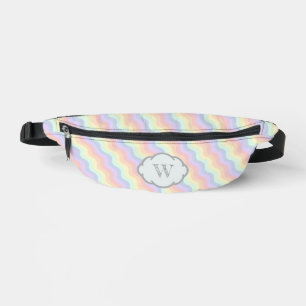 Pastell-Regenbogenwellen Bauchtasche