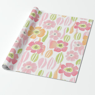 Pastell-Retro-Blumen (1) Geschenkpapier