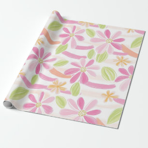 Pastell-Retro-Blumen (2) Geschenkpapier