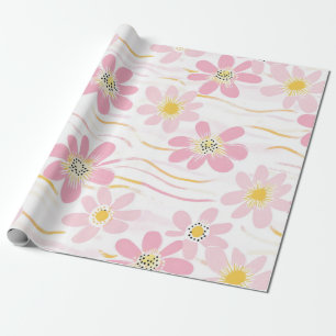 Pastell-Retro-Blumen (4) Geschenkpapier