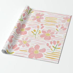 Pastell-Retro-Blumen (6) Geschenkpapier