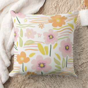 Pastell-Retro-Blumen (7) Kissen