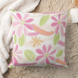 Pastell Retro Blumenmuster (2) Kissen